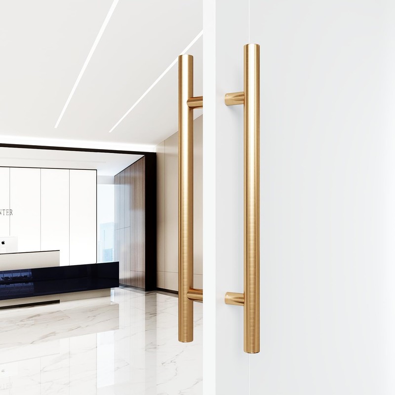 HMXBTO 12-inch/304 Stainless Steel Sliding Barn Door Handle, H-Shaped Commercial