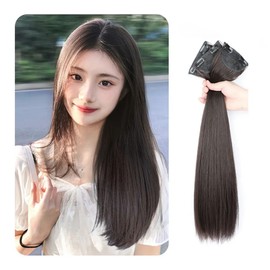 3pcs artificial hair hairpiece partial wig OSM1006184 STRAIGHT brown black 45cm / 3pcs 인조모 헤어피스 부분가발 OSM1006184 STRAIGHT브라운블랙45cm