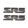 UpAuto SR5 Emblem Side/Rea V6 SR5 Trunk Decal Metal Sticker Badge for Tacoma (2 pcs - Black)