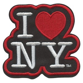 I Love New York City Souvenir NY Embroidered Patch Black
