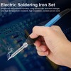 7Pcs Electric Soldering Iron Set Adjustable Temperature Wood Carving Welding