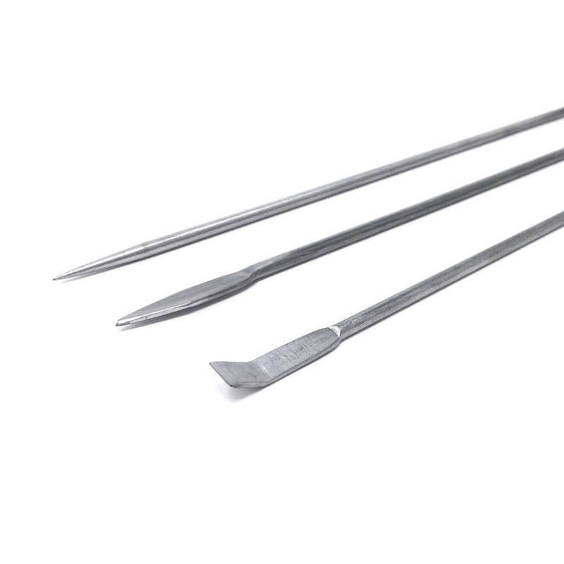 Honbay 3pcs Stainless Steel Long Handle Micro Lab Scoop Reagent