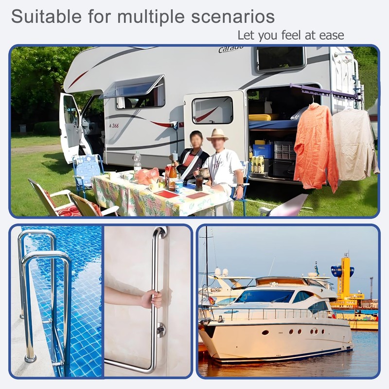 RV Clothes Drying Rack, Extendable Up to 50Inches, Clothes Drying