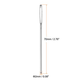 HARFINGTON 60Pcs Large Eye Blunt Needles 2.75" Tapestry Needle Yarn Sewing Knitting Weaving Needle Stainless Steel for Crochet Projects