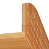 Relaxdays Bamboo Document Holder Tray, Perforated, Stackable, A4, Desk Organizer,