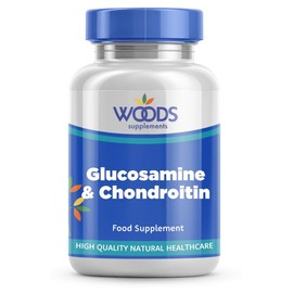 Glucosamine 500mg & Chondroitin 400mg (180 Tablets) from Woods Supplements | Dual Supplement Formulation | 16% Preparation Tablets