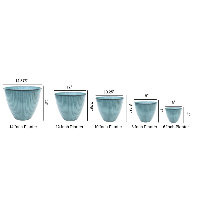 Headwind 14" Sheridan Planter - Stormy Gray