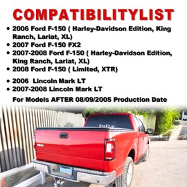 Chrome Rear Step Bumper Assembly Compatible with 2006 2007 2008 (Models After 08/09/2005 Production Date) Ford F-150 Fleetside/StyleSide NOT Fit Stepside Models with Parking Sensor