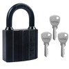 Heavy Duty Padlock with 3 Keys, Weatherproof Pad Lock for
