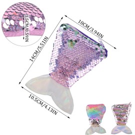 SSKHE Magical Mermaid - themed crossbody bags combining fantasy - inspired design, comfort, functionality and versatility for any adventure, Polyester