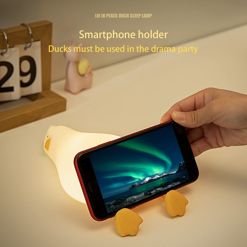 MUID Benson Lying Flat Duck Night Light, LED Squishy Duck