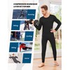 Ekouaer Men Thin Thermal Underwear Set Soft Long Johns Set