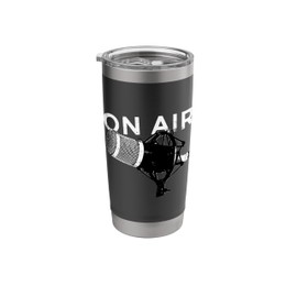 ON AIR Retro Microphone Radio Podcast Vintage Vibe Stainless Steel Insulated Tumbler