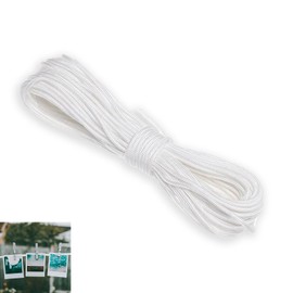 20 Metres 2.5mm White Nylon Picture Hanging Cord, Heavy Duty Nylon Cord for Picture Frames, 30kg Capacity, Perfect for Hanging Pictures, Mirrors, Paintings, Decorations & Craft Projects