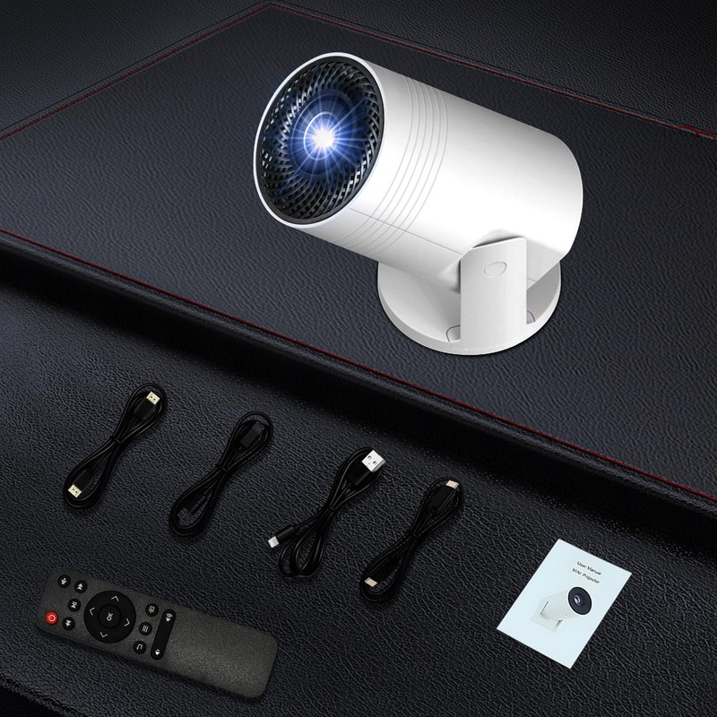 Geylnxng Wireless Mini Projector with WIFI 6 and Bluetooth, 4K