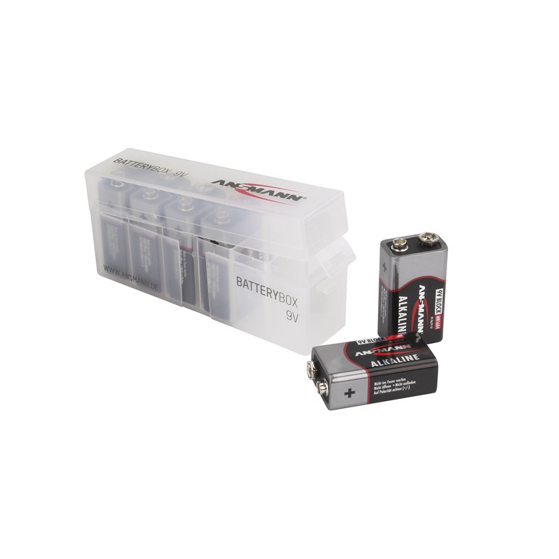 ANSMANN Battery Case for 6x 9V Rechargeable Batteries - Batterybox