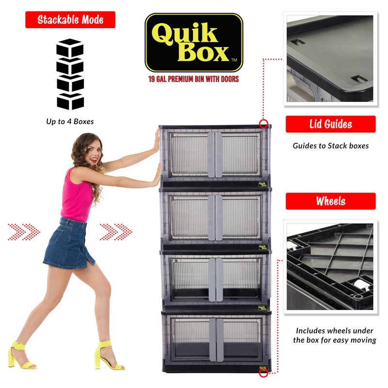 dbest products Quik Box - 19 Gallon Stackable Storage Bins