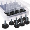 HNYYZL HNYYZL 1/4' Thread Furniture Feet Levelers,24PCS Furniture Leveling Feet,Adjustable Furniture Feet Threaded Screw in,Table Leg Levelers,Furniture Glide Leveling