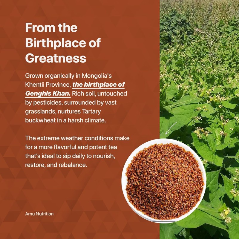 Amu Nutrition Himalayan Tartary Buckwheat Organic Tea Bulk & Teabags