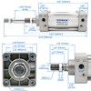 Baomain Pneumatic Air Cylinder SC 50 x 75,PT 1/4, Bore