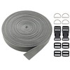 ZHFMLY Polypropylene Webbing Strap with Buckle 15 Yards 3/4" Tubular