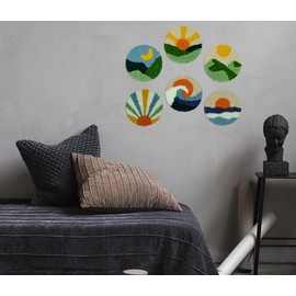 Mefatus - Kit de agujas de perforación para principiantes, adultos y niños, kit de bordado, herramienta de enhebrador de tela, hilo de aro, posavasos de arte y manualidades