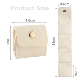 3PCS Mini Travel Jewelry Organizer Pouch – Foldable & Multifunctional Jewelry Bag with Secure Buckle Closure for Necklaces, Rings & More. Compact & Stylish for On-the-Go Storage(Pink, White, & Grey)