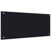 CHARMMA Kitchen Backsplash Black 35.4"x15.7" Tempered Glass-4952
