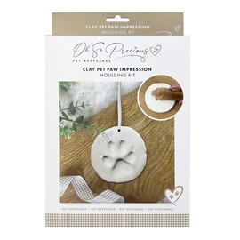 Clay Pet Paw Impression Kit | Clay Moulding Keepsake for Dogs & Cats | Easy-to-Use | Memorial, Puppy & Kitten Paw Prints | Air Drying Clay