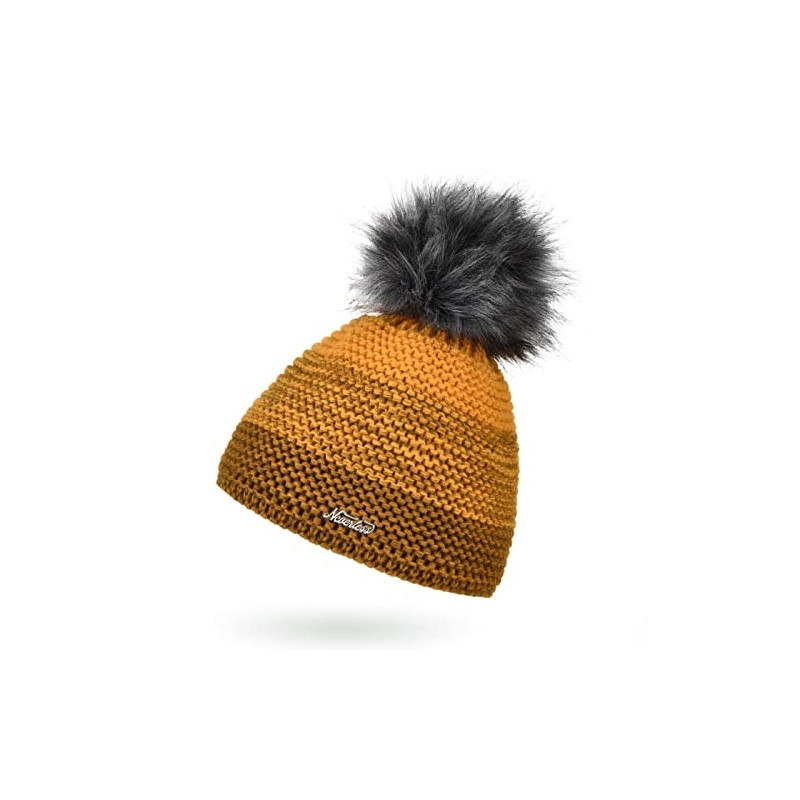 Neverless® Women's Hat Lined Fleece Lining Fur Bobble Faux Fur