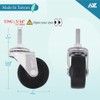 AXL 5/16 UNC Threaded Stem Caster Wheels Set of 4,