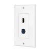 CE Compass USB HDMI Outlet Wall Plate - USB 3.0