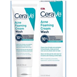 CeraVe Acne Foaming Cream Wash 5oz / 150ml New In Box