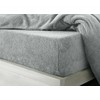 Bluemoon Bedding Teddy Fleece Fitted Bed Sheet Plain Thermal Warm Soft Luxury Bedding,Teddy Fleece Extra Deep Fitted Sheet Cosy Warm Fluffy Fitted Bed Sheets (Gray, King)