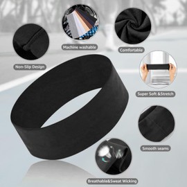 Diadema de Algodón, JASUVII 7 colores Diademas Deportivas + 7 Ligas para Cabello, Elástica Suave Que Absorbe el Sudor, Cinta Deportiva Pelo Hombre y Mujer para Yoga, Fitness, Correr, Ciclismo Gimnasia