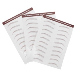 DECHOUS 3 Sheets Eyebrow Decals for Natural Look Peel Off Stickers for Effortless Grooming Shaping Realistic Brown Temporary Eyebrow