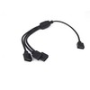 2pcs/pack black 4pin LED splitter cable Y splitter cable LED