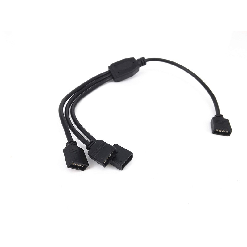 2pcs/pack black 4pin LED splitter cable Y splitter cable LED