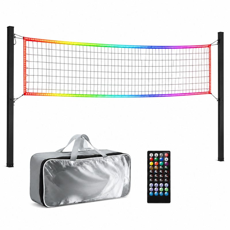 LED Volleyball Net for Outdoor Night Games – Portable Light-Up