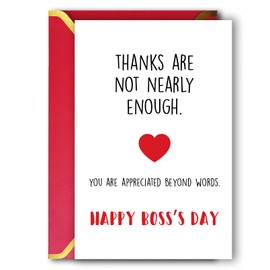 Ziwen Lovely Bosses Day Gifts for Women, Encourage Thanks Greeting Card from Employee, Humorous Card for Boss Lady, Cheeky Boss's Day Card for Boss Leader…
