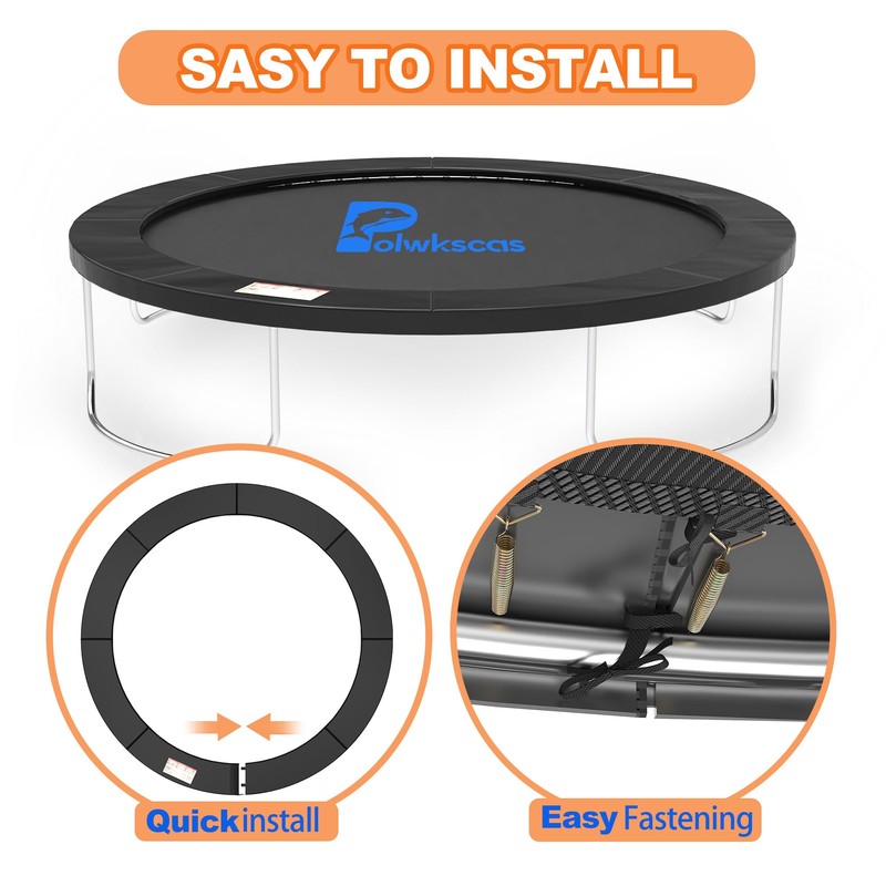 polwkscas Trampoline Pad 10ft 12ft 14ft 15ft 16ft Trampoline Replacement