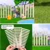 KARLOR Artificial Grass Set with Miniature Fences, Green, Garden Decor,