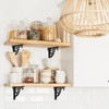 Shelf Brackets 8 Inch 4PCS Heavy Duty Matte Black Wall