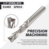 ZahyoX 1/4 Inch Shank Downcut Spiral Router Bit, Solid Carbide