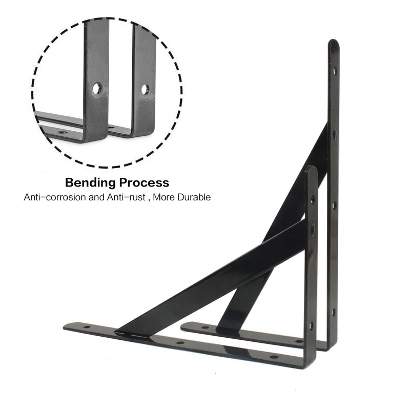 Eau 6 Pack Heavy Duty Shelf Brackets, 8 x 5