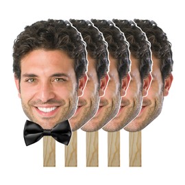Custom Big Head with Your Photo, 1 Pcs Fun Fathead on a Stick Face Cardboard Cutout 12" Fun Face Big Heads on a Stick for Wedding Graduation Party