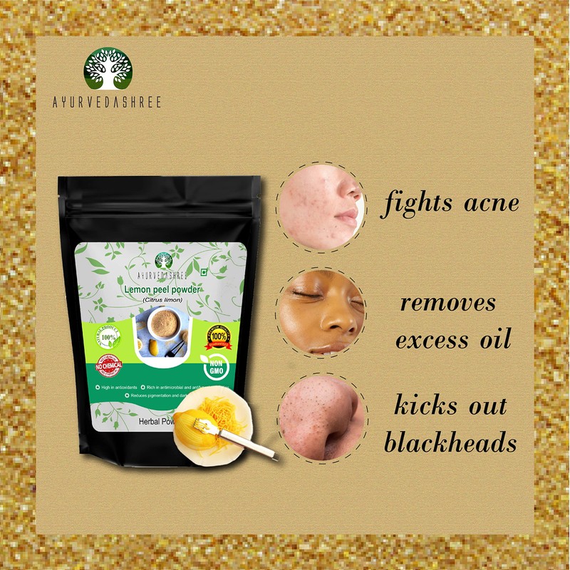AYURVEDASHREE Lemon Peel Powder 200 Gm | 100% Pure |