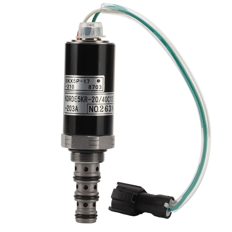 Alloy Steel Excavator Hydraulic Pump Solenoid Valve KDRDE5KR‑20/40C13‑203A for KOBELCO