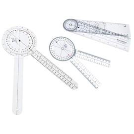 Elite Medical Instruments USA The Original 6 Piece Quality Goniometer Set Plus Measuring Tape - 7 Pieces Total EGM-431