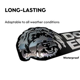 Dog Edition Car Badges, 3D Dog Car Badge Laser Cutting Car Emblem, Metal Car Exterior Emblems Badge,Cute Dogs Badge Rated Car Decals Bumper Stickers Decoration (Doodle)